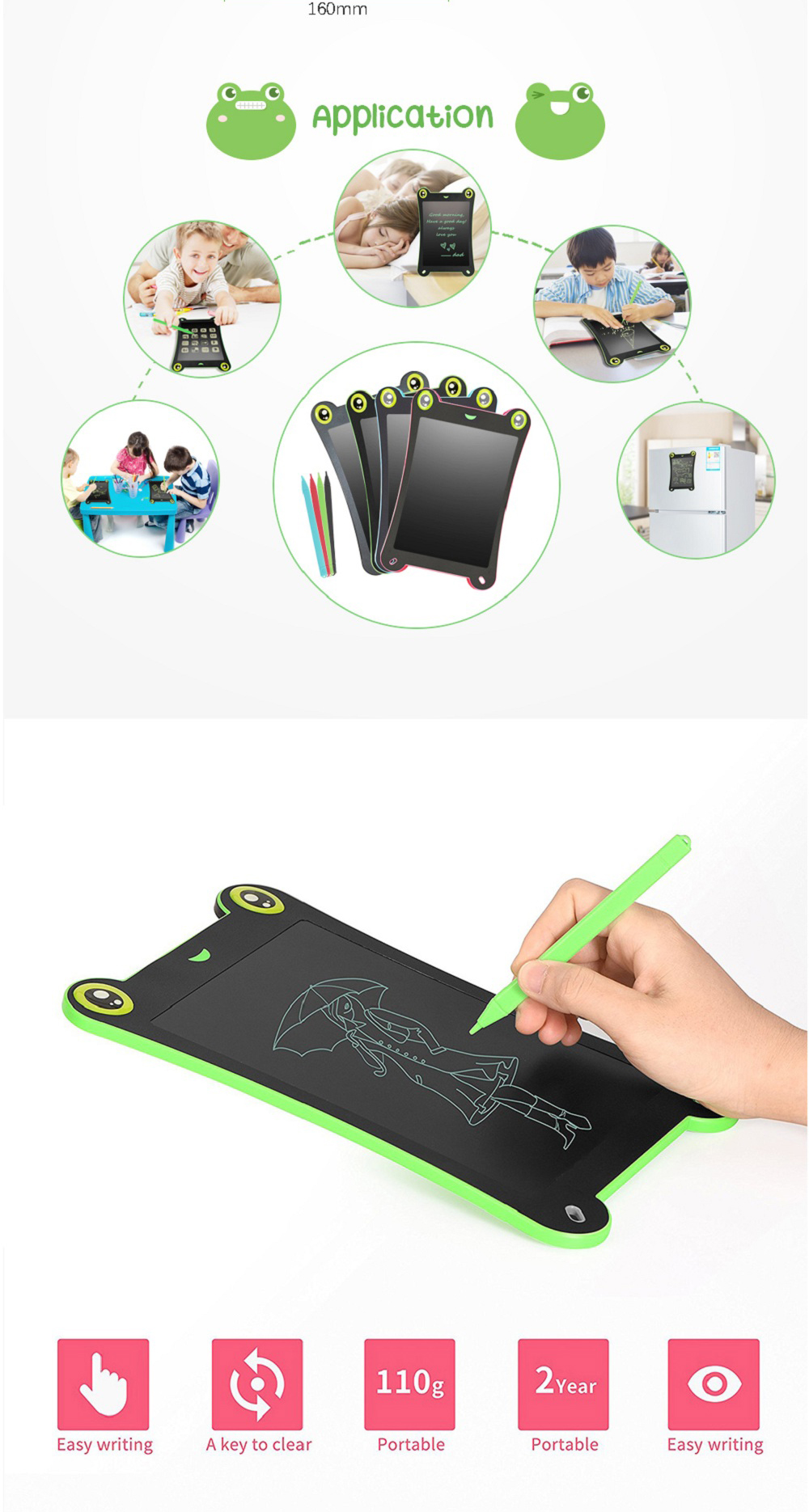 8.5 Inch frog handwriting board